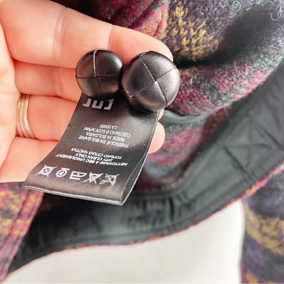 Isabel Marant Etoile Plaid Leiko Wool Short Jacket in Black Multi Small Casual - Picture 8 of 10